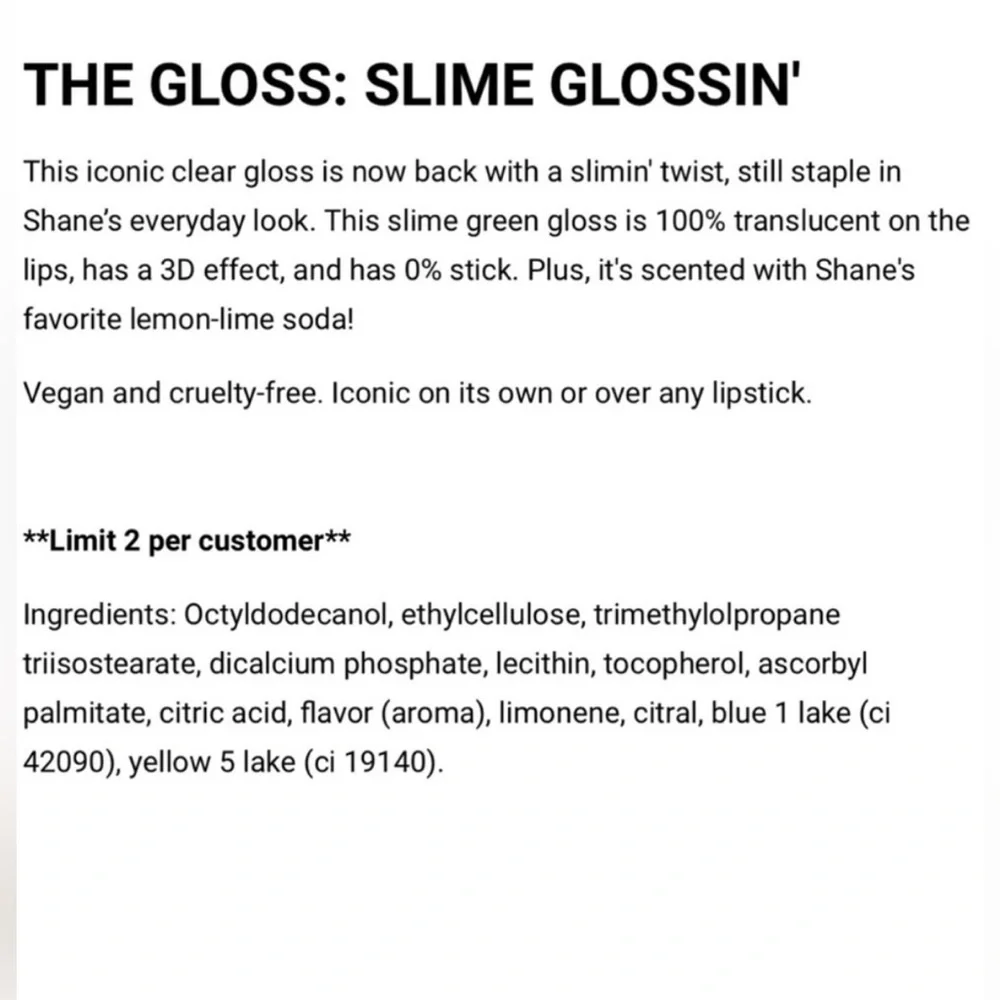 Jeffree Star xShane Dawson The Gloss Limited Edition Slime Glossin Lip Gloss NEW